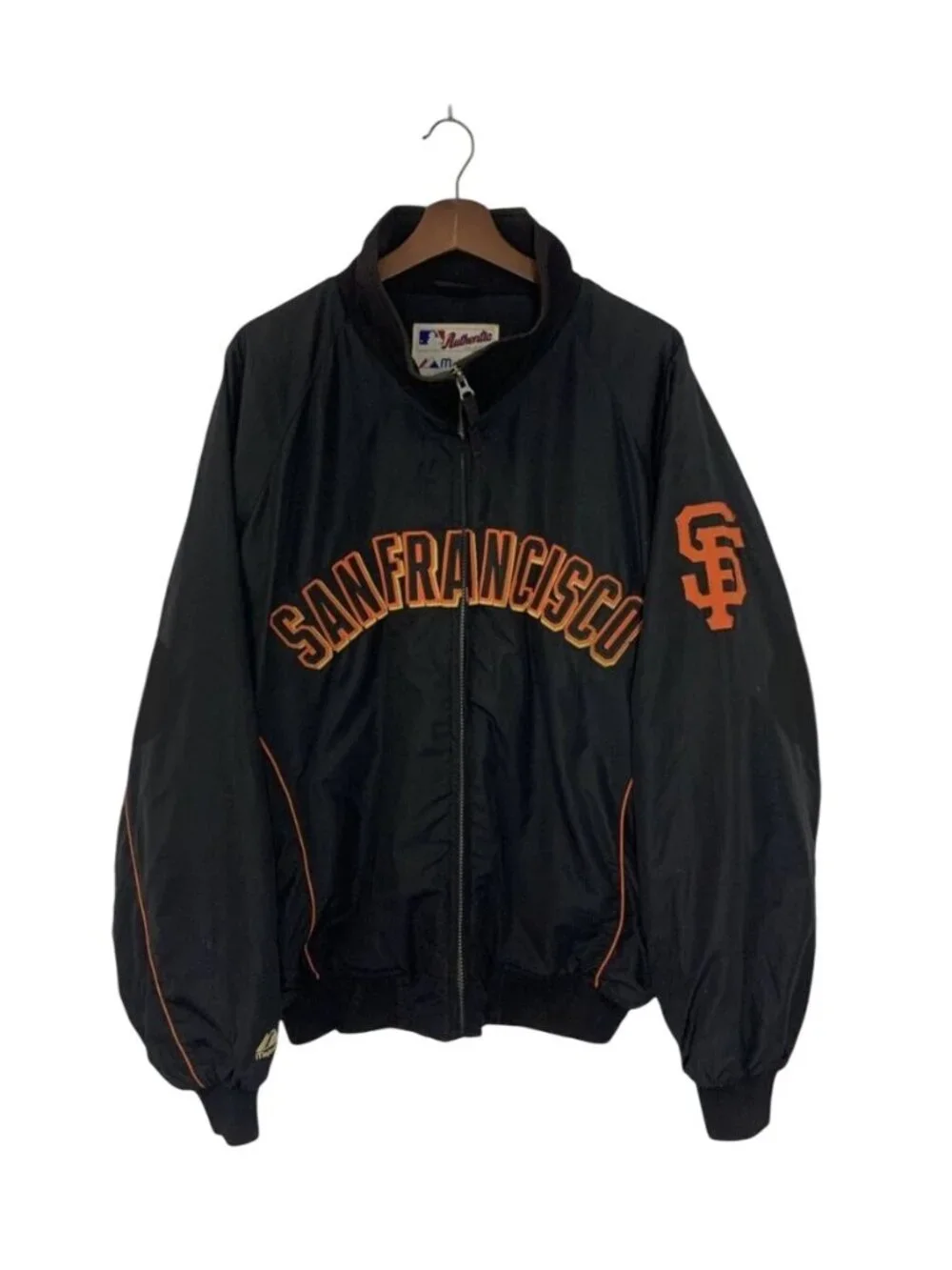 Vintage MLB San Francisco Giants Majestic Authentic Dugout Jacket XL Black